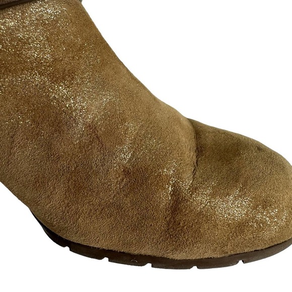 Sofft Ankle Booties Women’s sz. 6M Oakes Anthracite‎ Brown Suede Strapped Heel - Picture 9 of 11